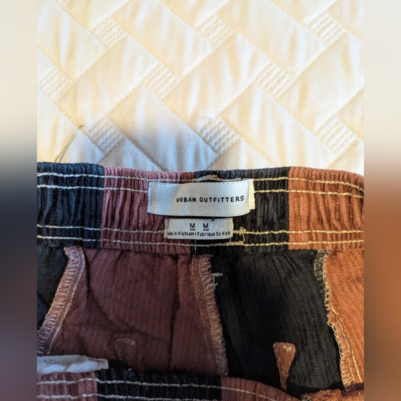 Urban Outfitters Corduroy Patchwork Beach Trousers Sz.M - Picture 8 of 11